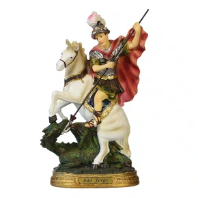 Imagem de São Jorge de Resina Importada - 20 cm