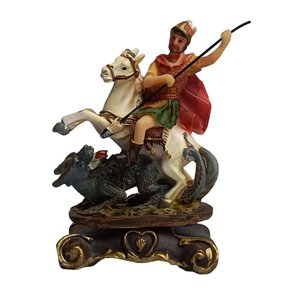 Imagem de São Jorge Resina Importada - 8 cm