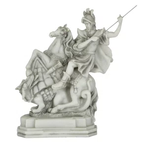 Imagem de São Jorge em Mármore - 28 cm