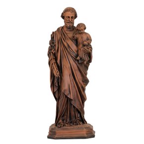 Imagem de São José de Resina Efeito Madeira - 105 cm