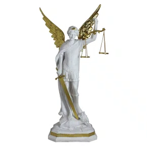 Imagem de São Miguel Arcanjo do Monte Gargano de Mármore - 110 cm