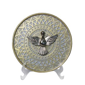 Imagem Divino Espírito Santo de Mesa em Metal e Resina Nacional - 10 cm x 10 cm