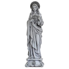 Imagem do Imaculado Coração de Maria Mármore - 57 cm