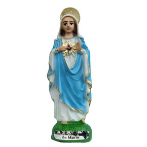 Imagem do Imaculado Coração de Maria Resina Nacional - 7 cm 