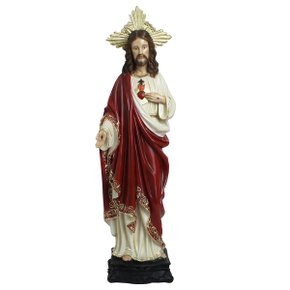 Imagem do Sagrado Coração de Jesus Resina Nacional - 65 cm