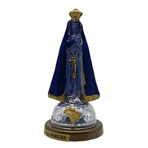 Imagem de Nossa Senhora Aparecida em Acrílico e Manto - 12 cm