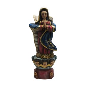 Imagem Nossa Senhora da Conceição de Madeira pintada 45 cm