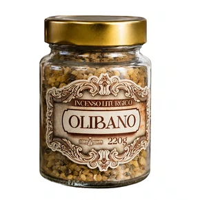 Incenso Litúrgico Olibano Importado Vidro - 220g.