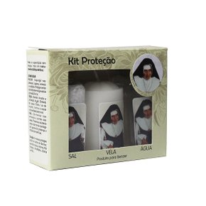 Kit Proteção Água Sal e Vela Santa Dulce dos Pobres