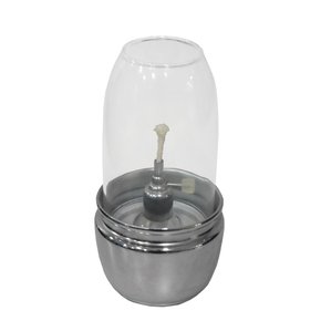 Lamparina de Mesa Oval Prata 17 cm