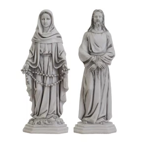 Imagem de Jesus Manietado e Nossa Senhora das Lágrimas de Mármore - 40 cm