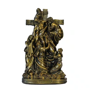 Imagem de Jesus Decido da Cruz de Mármore com Pintura Bronze - 31 cm