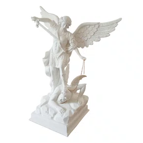Imagem de Arcanjo São Miguel de Mármore - 115 cm
