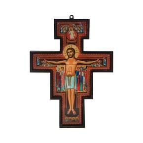 Cruz de São Damião MDF para Parede 20 x 14 cm