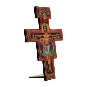 Cruz São Damião MDF de Mesa 18,5 x 13,5