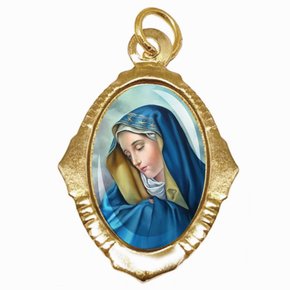 100 Unidades - Medalha Chapa Nossa Senhora da Dores