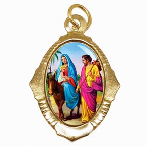 100 Unidades - Medalha Chapa Nossa Senhora do Desterro