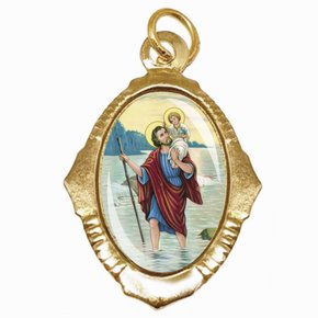 100 Unidades - Medalha Chapa São Cristovão