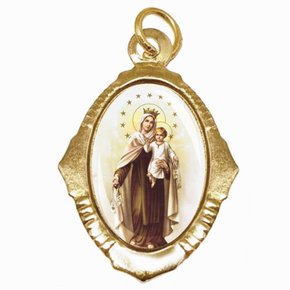 100 Unidades - Medalha Chapa Nossa Senhora do Carmo