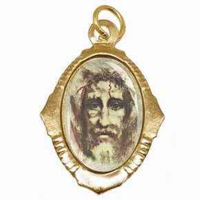 100 Unidades - Medalha Chapa Sagrada Face