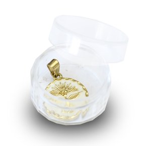 Medalha Divino Espírito Santo fundo branco cx 1.5 cm