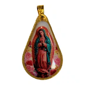 20 unid - Medalha Gota de Nossa Senhora Guadalupe Frente e Verso