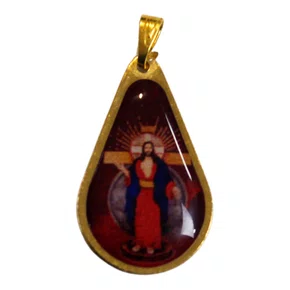 20 unid - Medalha Gota Santa Chagas Frente e Verso