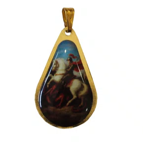 20 unid - Medalha Gota São Jorge Frente e Verso