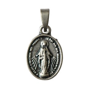 Medalha Nossa Senhora Das Graças Prata Envelhecida P