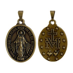 Medalha de Nossa Senhora das Graças Ouro Velho Grande