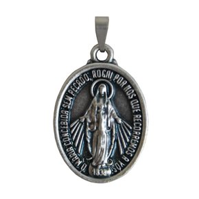 Medalha de Nossa Senhora das Graças Prata Velha G