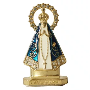 Nossa Senhora Aparecida Branca de Carro Auto Colante - 5 cm  