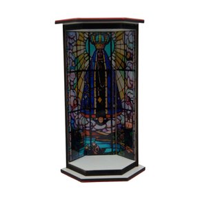 Oratório em MDF Vitral Nossa Senhora Aparecida 16cm