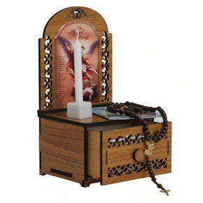 Oratório Kit Quaresma de São Miguel Arcanjo - 28 cm x 15 cm