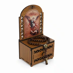 Oratório Kit Quaresma de São Miguel Arcanjo - 28 cm x 15 cm