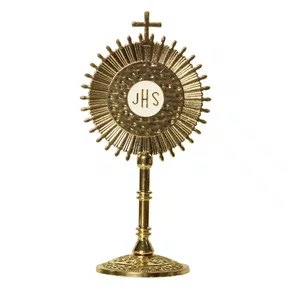 Ostensório de Enfeite Metal Dourado - 10 cm