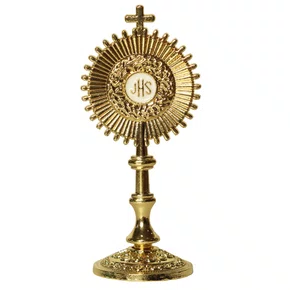 Ostensório Enfeite Metal Dourado - 6,5 cm