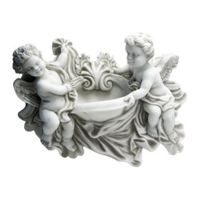 Pia para Água Benta Anjos em Mármore 15cm