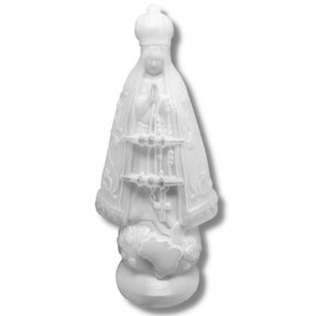 Porta Água Benta Ns Aparecida Plástico Branco 16cm