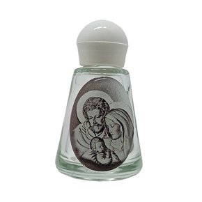 Porta Água Benta Sagrada Família Prata 8ml
