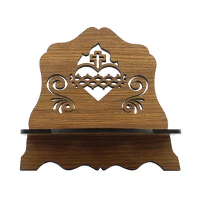 Porta Bíblia do Sagrado Coração de Jesus MDF - 20 cm x 22 cm