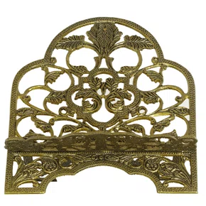 Porta Bíblia Grande Alumínio Ouro - 35 cm x 28 cm