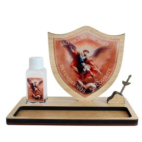 Porta Caneta Mesa Escudo de São Miguel Arcanjo - 17cm X 12cm