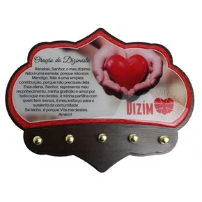 Porta Chave Dízimo MDF Nuvem - 16,5 cm