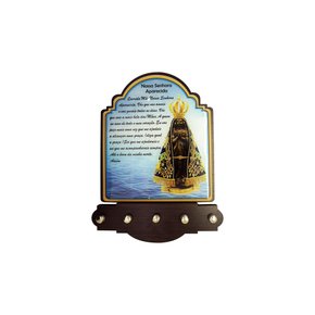 Porta Chaves Nossa Senhora de Fátima Modelo Provençal em MDF Resinado -  21cm - Casa da Mãe Artigos Religiosos