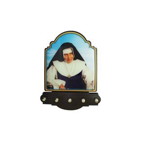 Porta Chaves Santa Dulce dos Pobres Modelo Provençal em MDF Resinado  21 cm