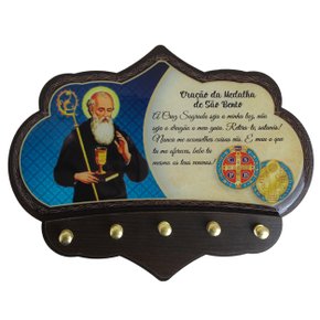 Porta Chaves São Bento MDF Resinado 16 cm