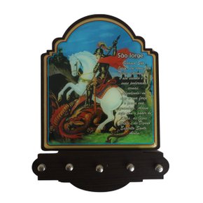 Porta Chaves São Jorge Modelo Provençal MDF Resinado 21 cm