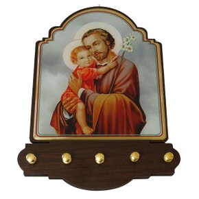 Porta Chaves São José Modelo Provençal em MDF Resinado - 21 cm