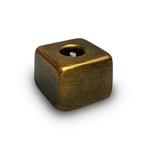 Porta Incenso de Mármore Quadrangular Pintura em Bronze - 3 cm x 2 cm